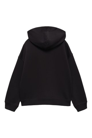 Sweat-shirt zippé à capuche - Noir