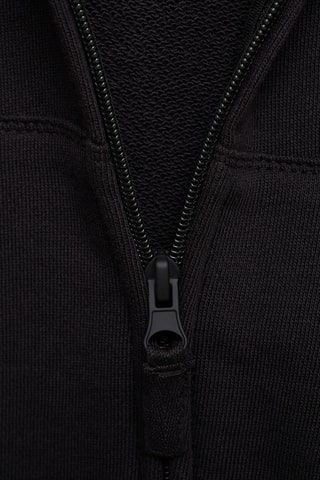Sweat-shirt zippé à capuche - Noir