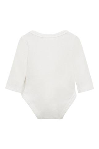 Body croisé coton - Blanc cassé
