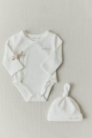Body croisé coton - Blanc cassé