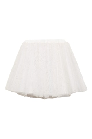 Jupe tulle pailletée - Écru