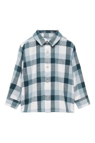 Chemise à carreaux en coton - Vert foncé