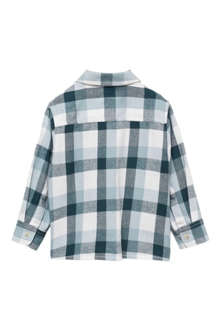 Chemise à carreaux en coton - Vert foncé