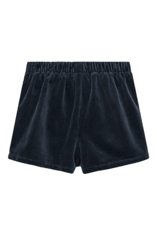 Jupe short velours côtelé - Bleu marine