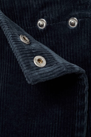 Jupe short velours côtelé - Bleu marine