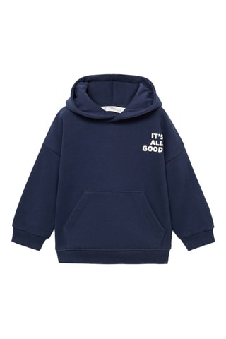 Sweater message imprimé - Bleu marine