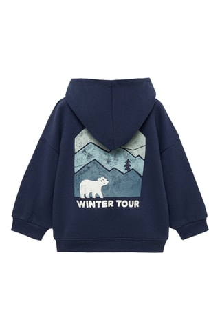 Sweater message imprimé - Bleu marine