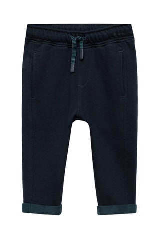 Pantalon jogger coton - Bleu marine