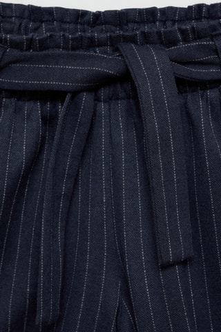 Short rayures ceinture - Bleu marine