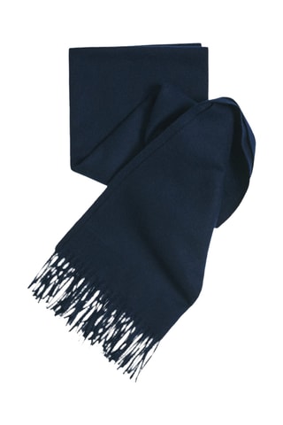 Écharpe en maille à franges - Bleu marine