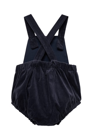 Barboteuse velours - Bleu marine