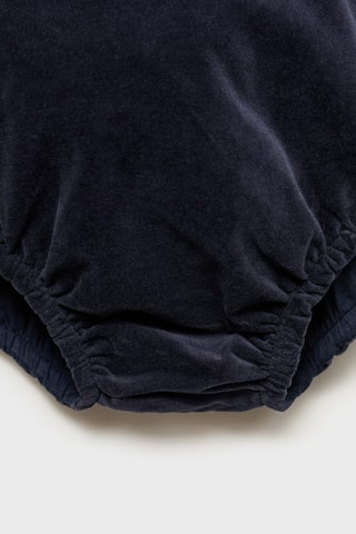 Barboteuse velours - Bleu marine