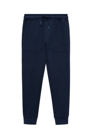 Pantalon jogger coton - Bleu marine