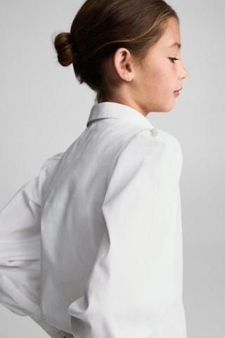 Chemise bouton col - Blanc