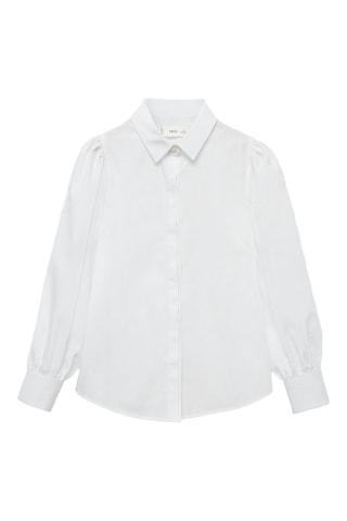 Chemise bouton col - Blanc