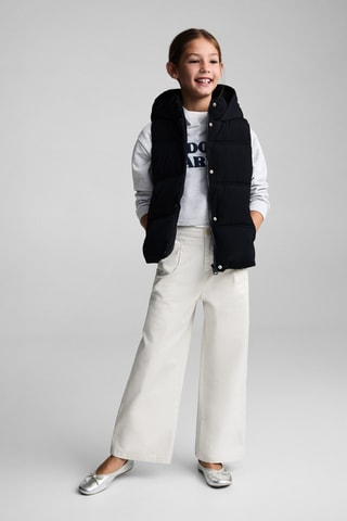 Gilet matelassé à capuche - Bleu marine