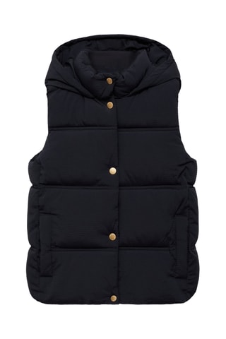 Gilet matelassé à capuche - Bleu marine