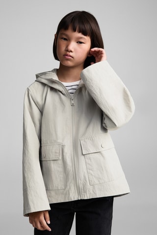 Veste imperméable à capuche - Gris