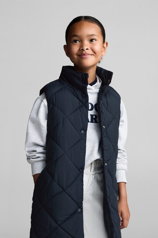 Gilet matelassé long - Bleu marine