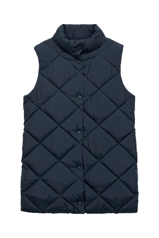 Gilet matelassé long - Bleu marine