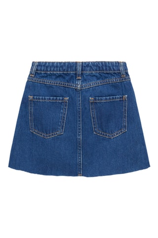 Jupe plissée denim - Bleu marine