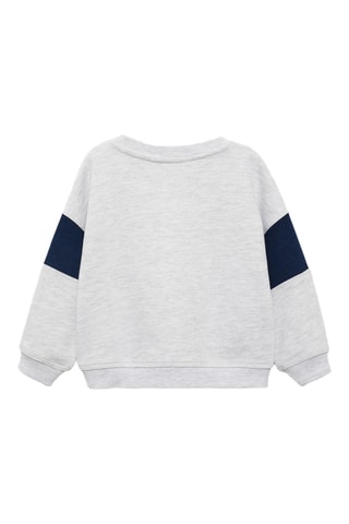 Sweat-shirt imprimé message - Gris chiné