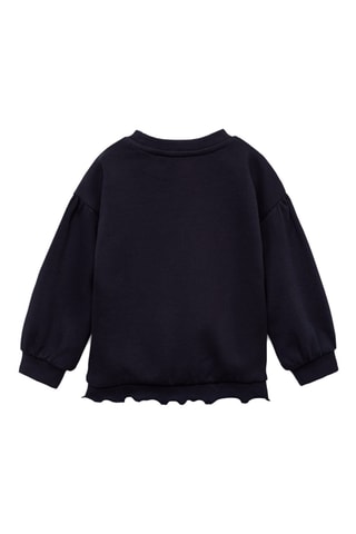 Sweat-shirt imprimé broderie - Bleu marine