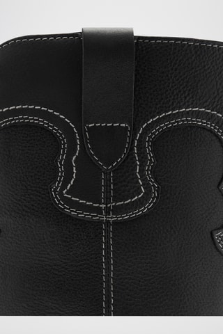 Bottes cowboy cuir - Noir