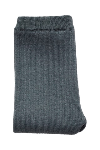 Legging maille côtelée coton - Bleu pétrole
