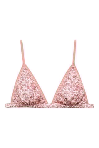 Soutien-gorge triangle imprimé  - Rose