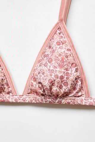 Soutien-gorge triangle imprimé  - Rose
