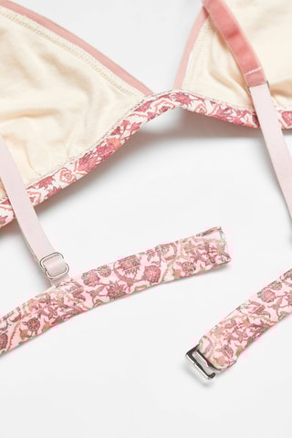 Soutien-gorge triangle imprimé  - Rose