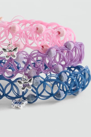 Lot 3 bracelets best friends - Rose pâle
