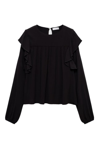 Blouse volants - Noir