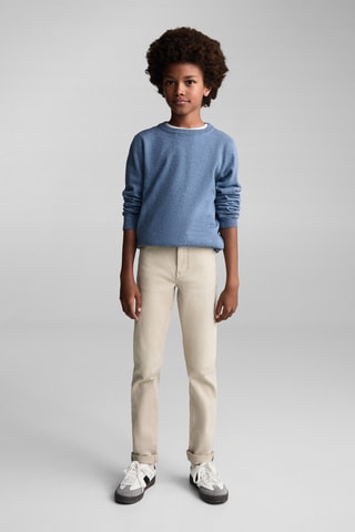 Pull-over jaspé coton - Bleu