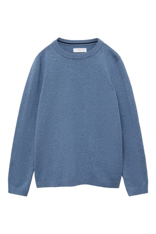 Pull-over jaspé coton - Bleu