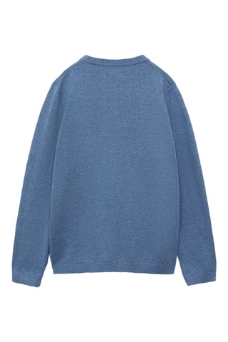 Pull-over jaspé coton - Bleu