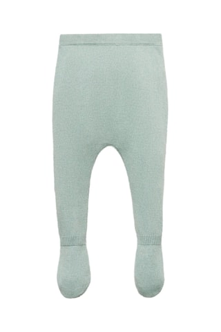 Pantalon à pieds coton - Vert