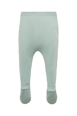 Pantalon à pieds coton - Vert
