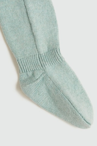 Pantalon à pieds coton - Vert