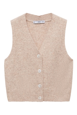 Gilet boutons - Sable