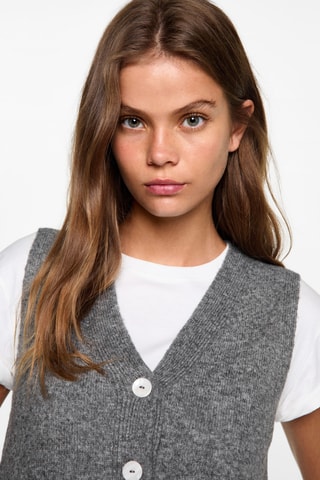 Gilet boutons - Gris
