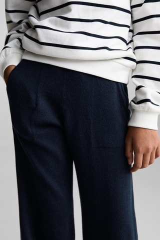 Jupe-culotte maille - Bleu marine