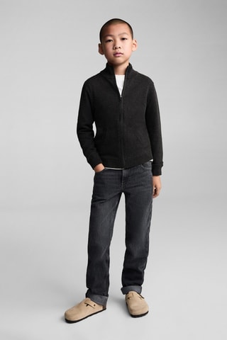 Cardigan maille fermeture Éclair - Anthracite