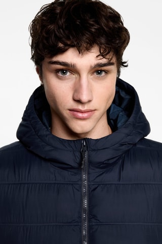 Gilet matelassé à capuche - Bleu marine