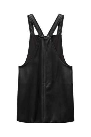 Robe chasuble similicuir - Noir