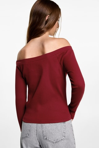 T-shirt épaules dénudées - Rouge