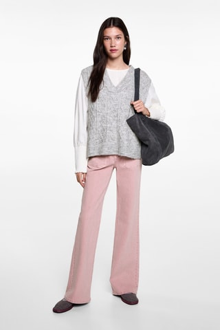 Pull sans manches - Gris chiné