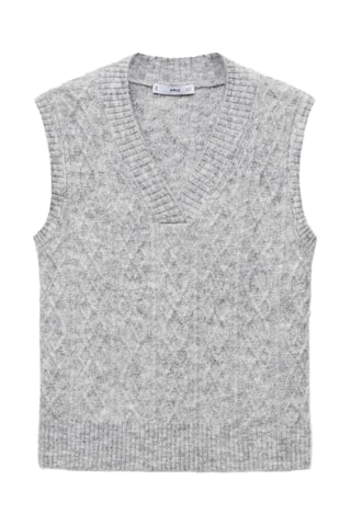 Pull sans manches - Gris chiné