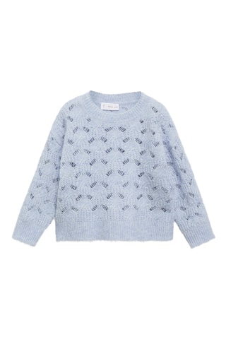 Pull en maille ajourée - Ciel